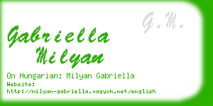 gabriella milyan business card